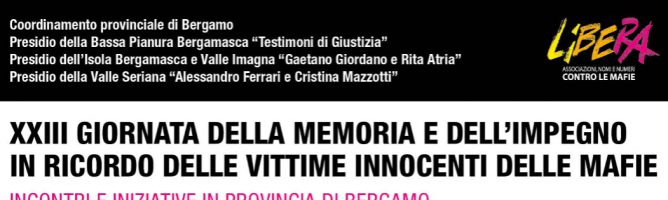 XXIII giornata della Memoria e dell’Impegno