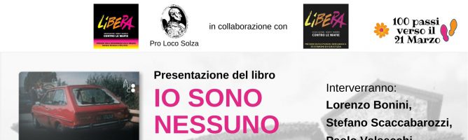 Presentazione del libro IO SONO NESSUNO di Piero Nava