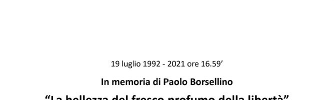 In memoria di Paolo Borsellino