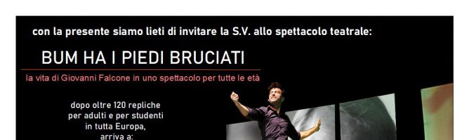 Spettacolo teatrale “BUM ha i piedi bruciati”
