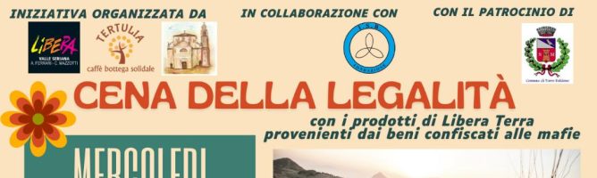 Cena della legalità a Torre Boldone