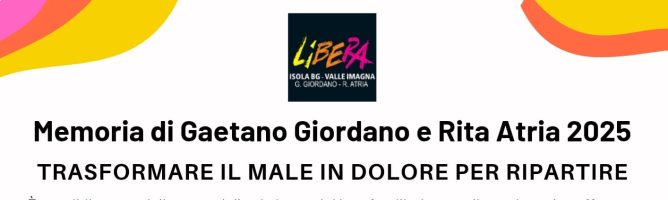 Memoria di Gaetano Giordano e Rita Atria 2025